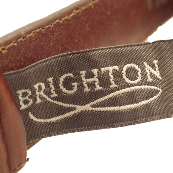 Vintage Brighton Leather Belt/ Ornate Silver Buckle/ 24507/ Medium - Picture 6 of 8